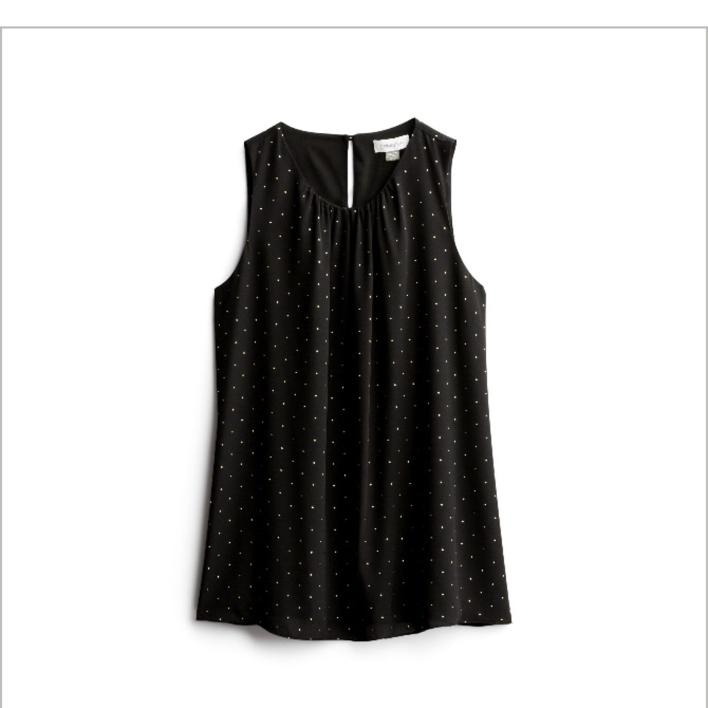 Calvin Klein - gold textured Black Sleeveless